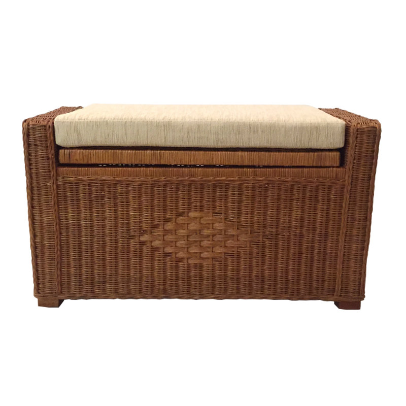 RattanWickerHomeFurniture Wicker Flip Top Storage Bench & Reviews Wayfair